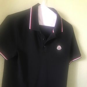 Moncler Black Polo Shirt